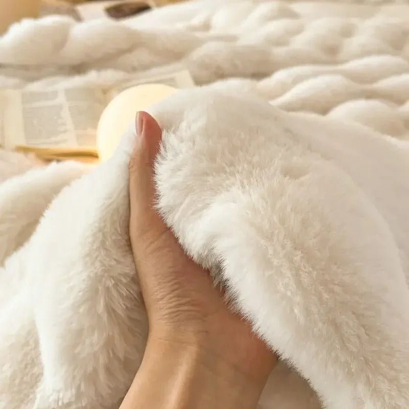 Winter Luxury Imitation Fur Plush Blanket Warm Super Soft Blankets Bed Sofa Cover Fluffy Throw Blanket Bedroom Couch Pillowcase