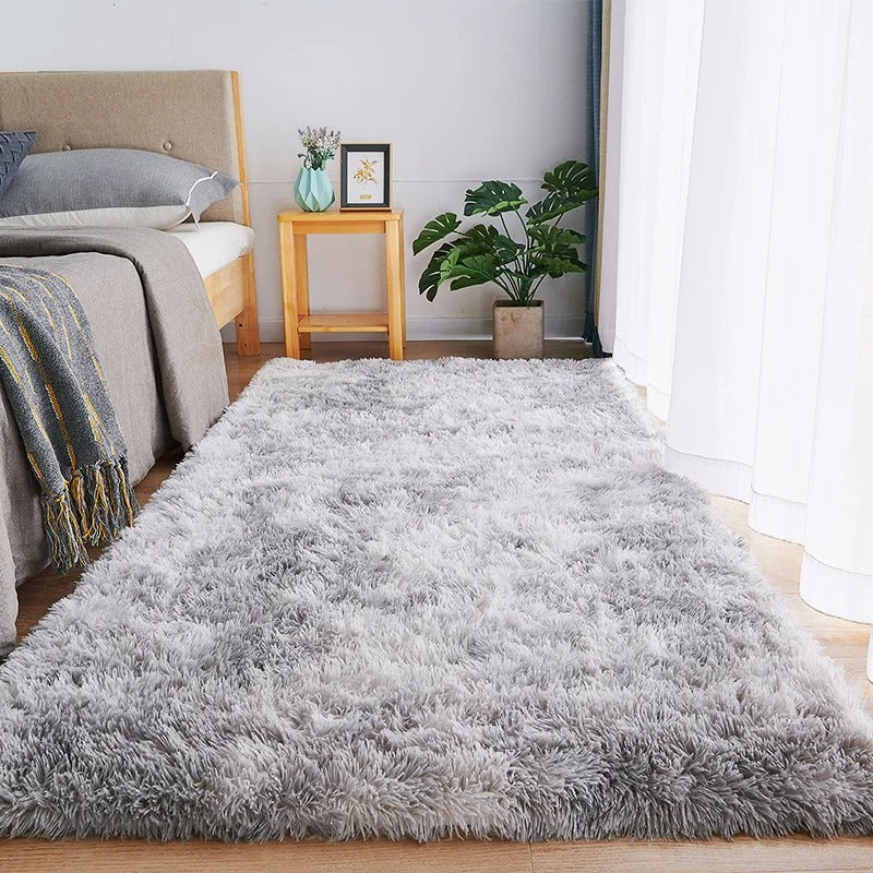 Soft Area Rugs For Bedroom Fluffy, Non-slip Tie-Dyed Fuzzy Shag Plush Soft Shaggy Bedside Rug, Tie-Dyed Living Room Carpet